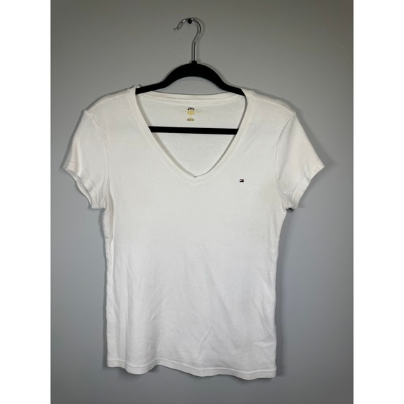 Tommy Hilfiger Tops - Y2K Tommy Hilfiger White V-Neck Tee